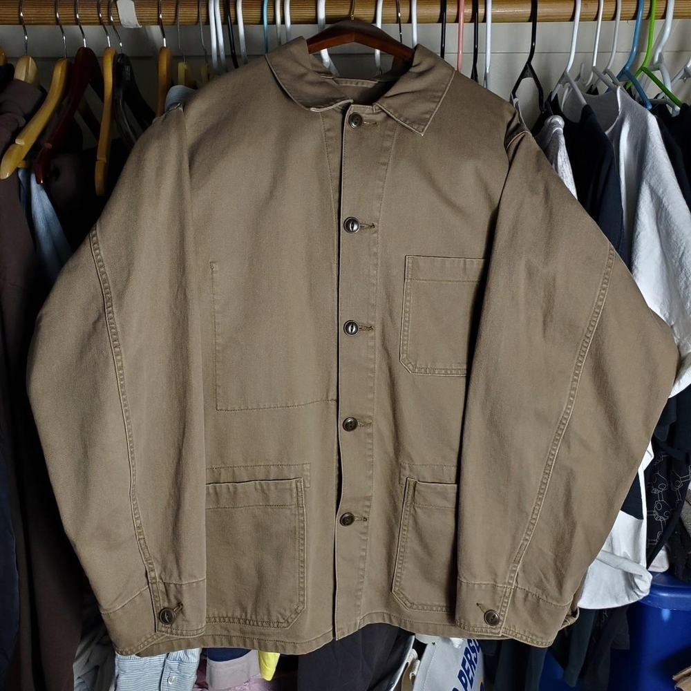 Uniqlo Brown Chore Workwear Jacket Size XL Worn 1x Brand New 100% Cotton